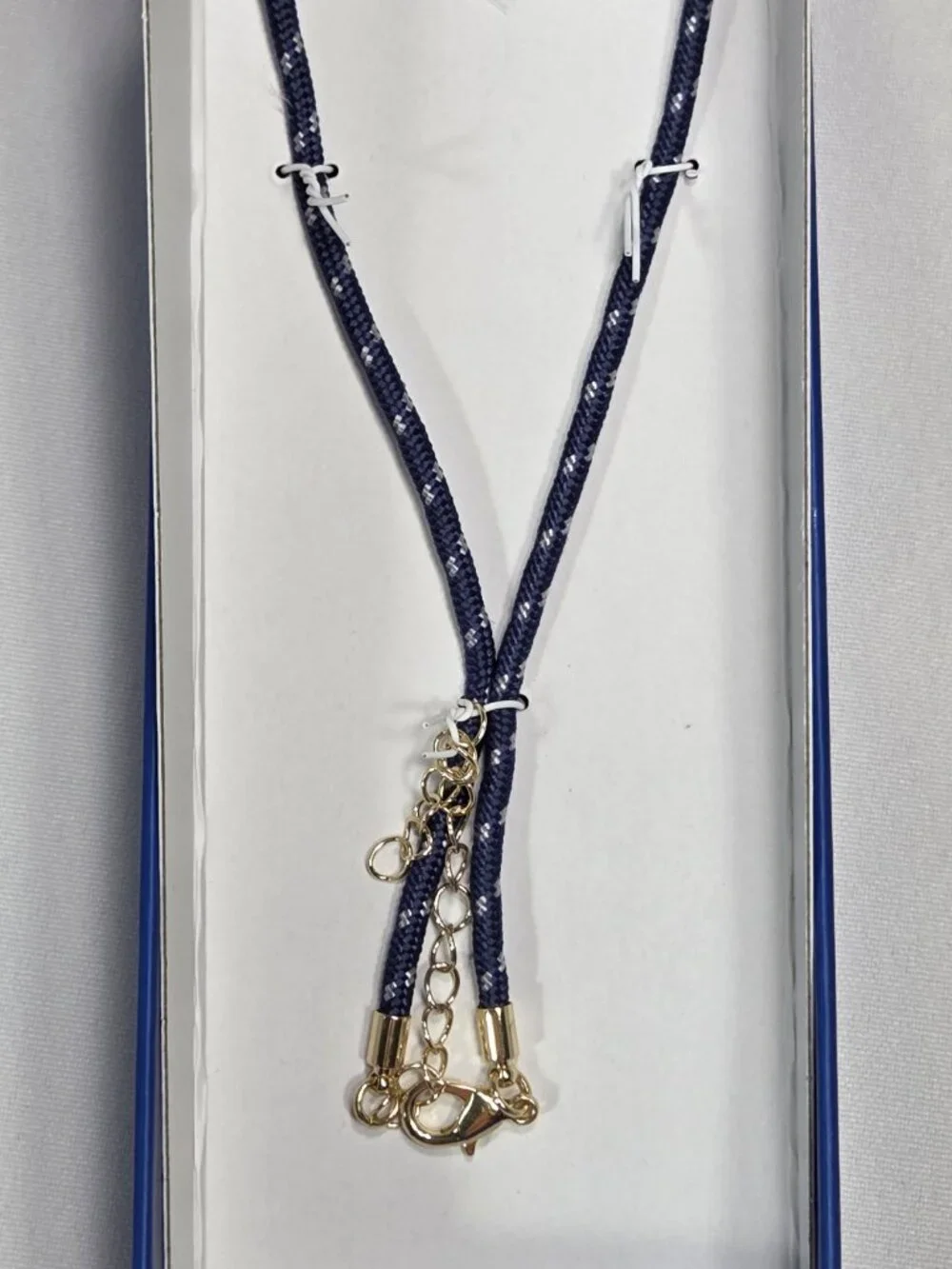 NWT Piper K Red Lobster Pendant Pearl Charm Navy Cord Necklace Nautical NIB NEW